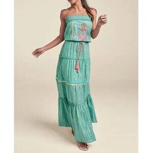 Venus Boho Embroidered Maxi Dress